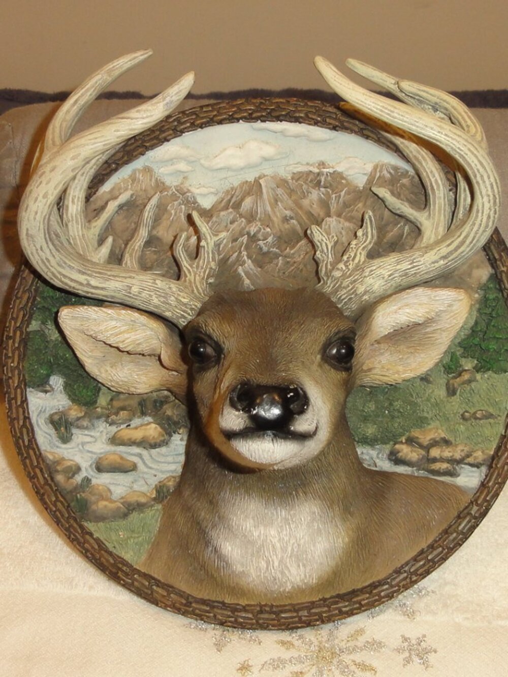 Bradford Exchange The Buck 3D Collector Plate Vintage 1995 Natures Nobility Deer